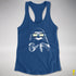 Pride Sloth Agender Flag Sunglasses Women's Racerback Tank - Royal